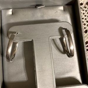 Zales Diamond crusted Hoop Earrings